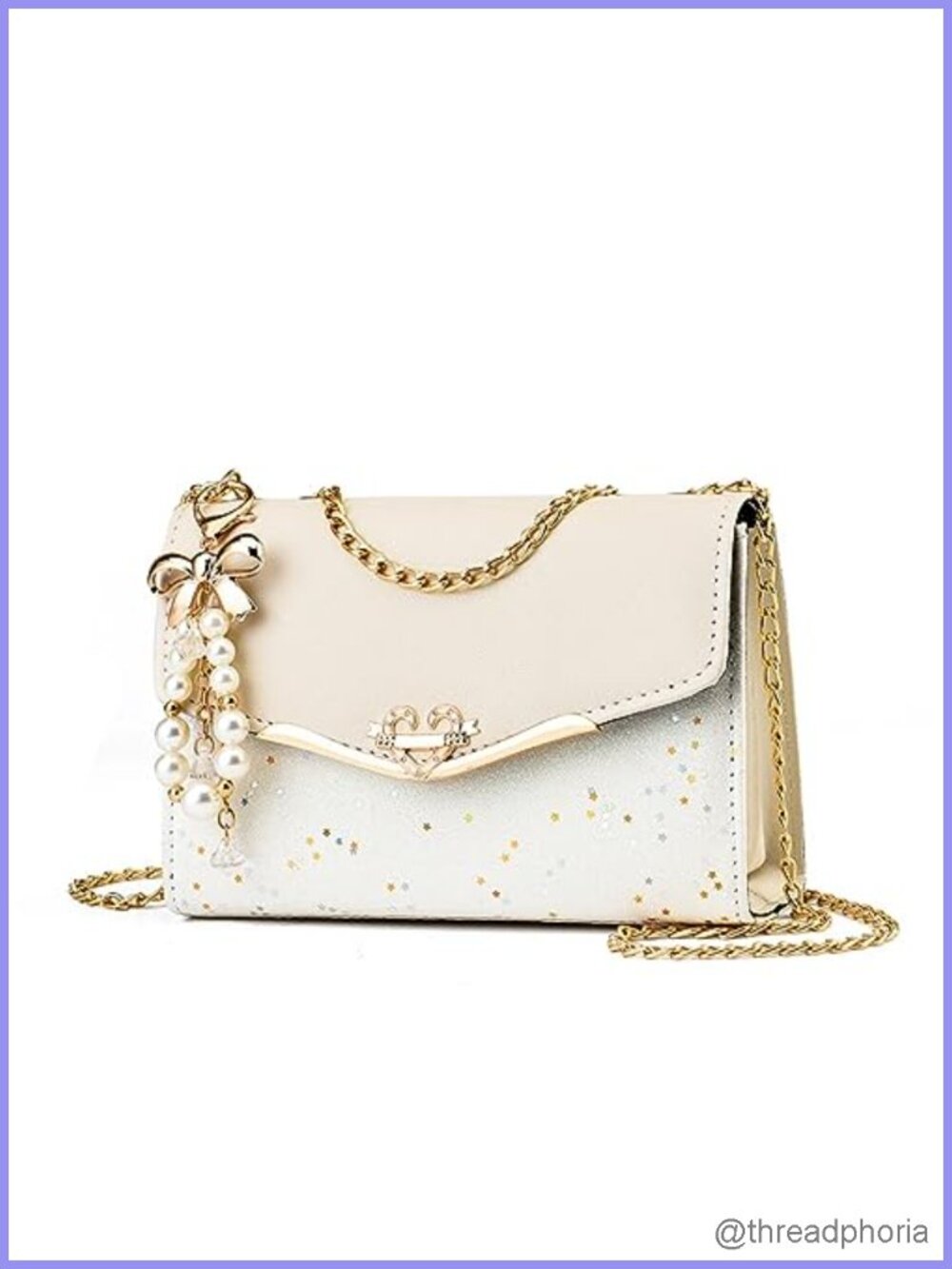 Vegan Leather Convertible Crossbody Satchel Purse with Detachable Chain Strap